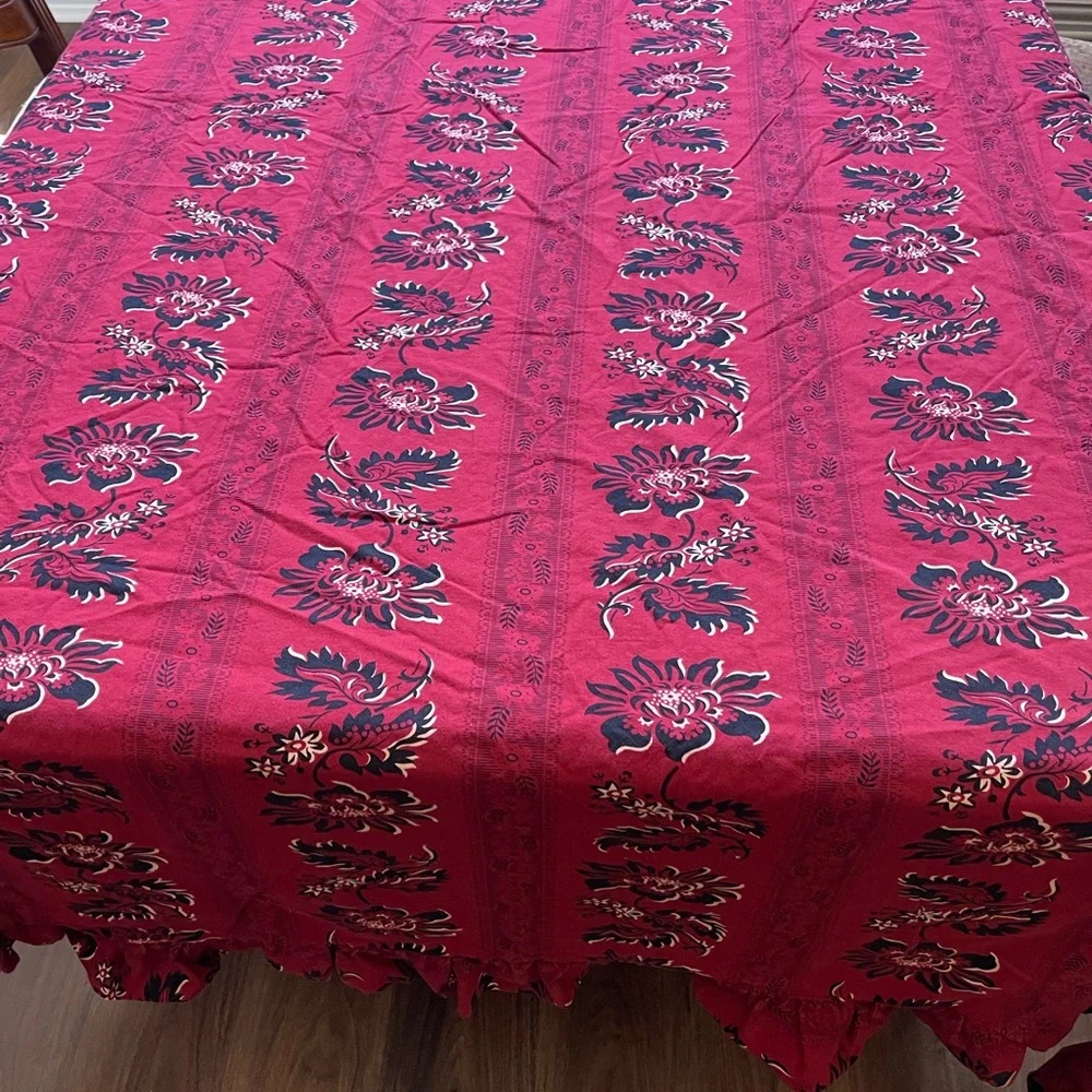 DOUBLE D RANCH home l Twin Duvet Western Red Ruffles